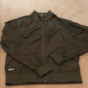 green bomber jacket